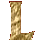 Gold alphabet #3 letter L from free graphics collection of Suitcase of Dreams